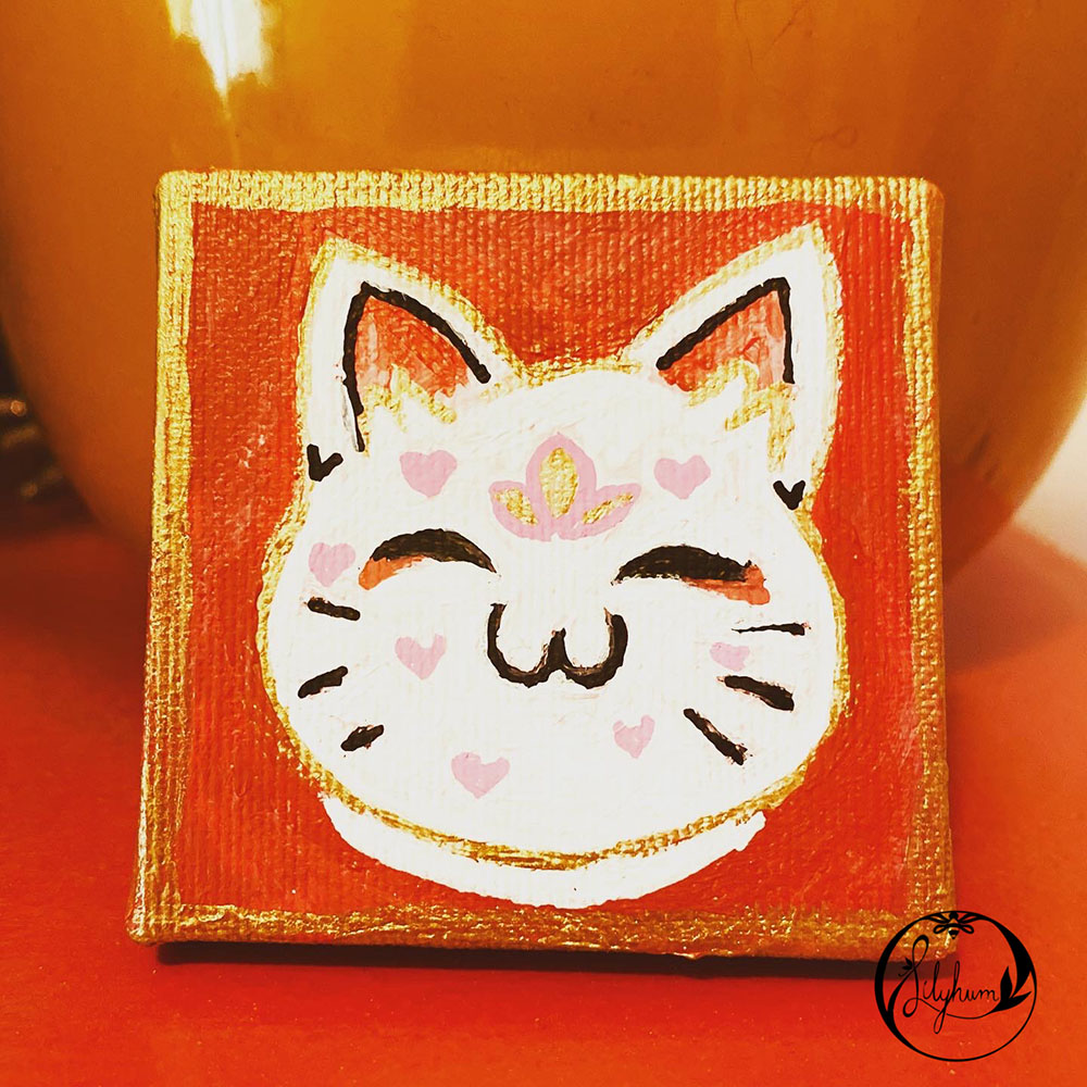 Lucky cat Mini painting